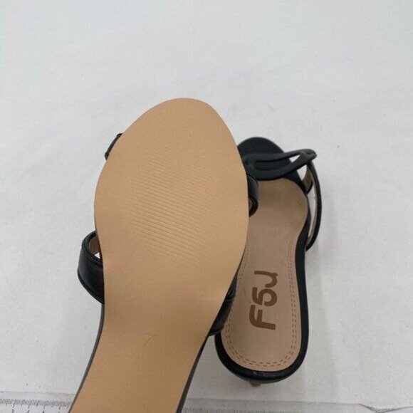 FSJ Women Slip On Mules Summer Open Toe Kitten Low Heel Sandal Ladies Casual Com - Picture 5 of 7